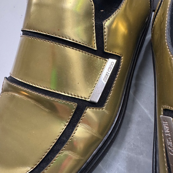 Jimmy Choo men’s chrome gold loafers size 43 - Picture 2 of 11